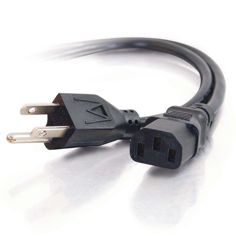 C2G Legrand Universal Replacement Power Cord, 18 AWG Computer Power Cord, 3 Pin Power Cord 12 Feet, Black Power Extension Cord, 12 ft Computer Power Cord, 1 Count, C2G 53406 - Image 3